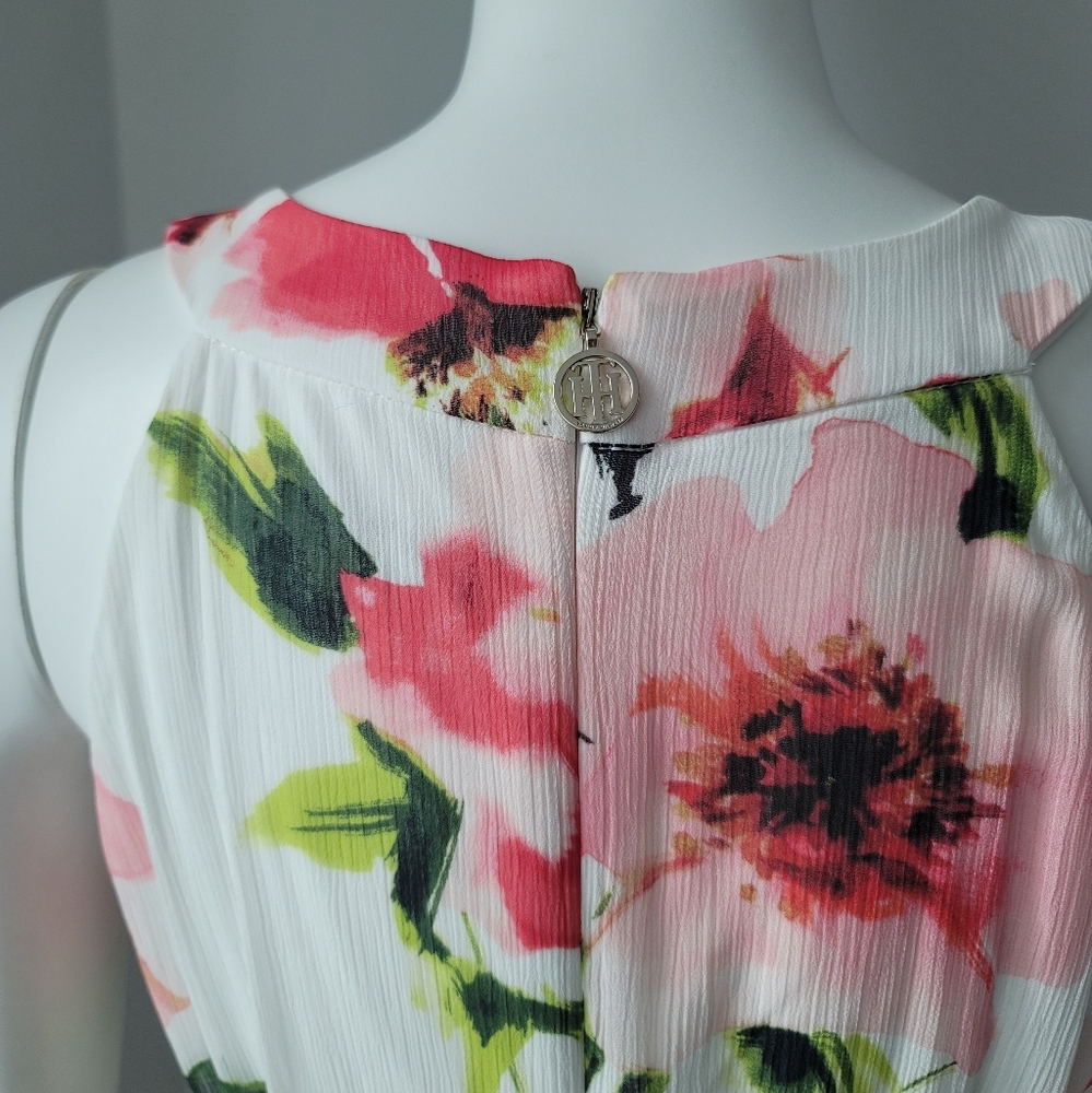 NWT Tommy Hilfiger Floral Chiffon Dress Sz 2 - Picture 11 of 15